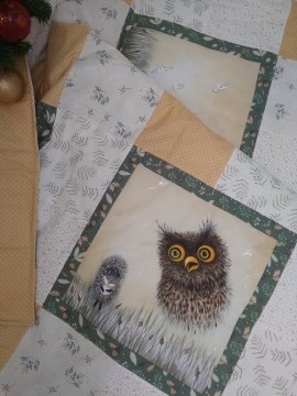 hedgehog-batik-art-pillow