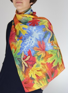 scarf-batik-autumn-realsilk-handmade