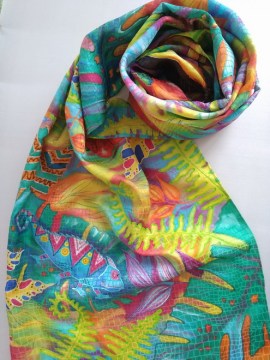 scarf_tropic_tucan_art_batik_handmade
