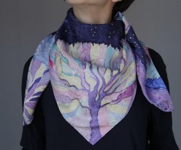 shawl_batik_handmade_winter_forest_silk